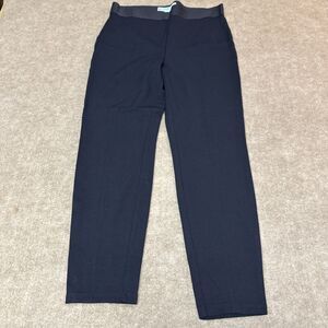 Draper James Womens Elastic Waistband Pants Navy Large Career Stretch Comfort